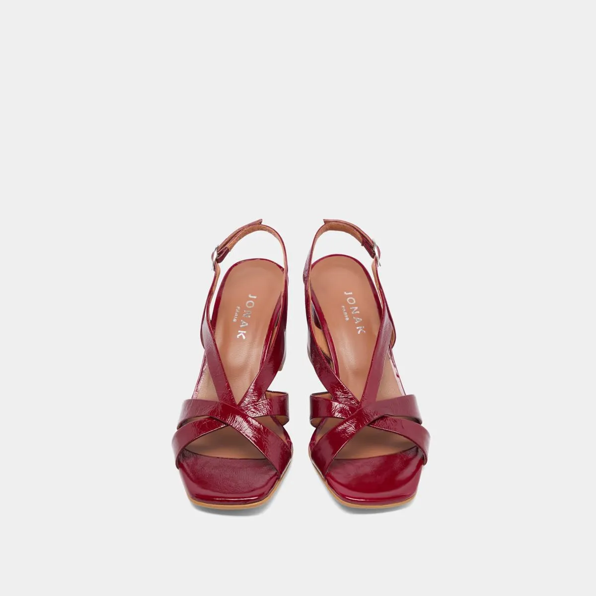 088- Vanity Cuir Brillant Rouge-Carmin