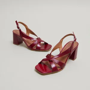 088- Vanity Cuir Brillant Rouge-Carmin