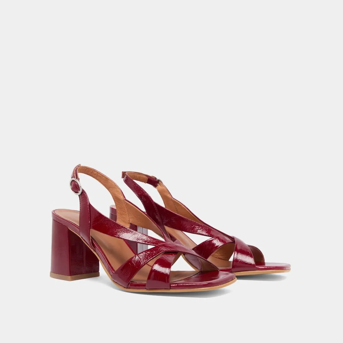088- Vanity Cuir Brillant Rouge-Carmin