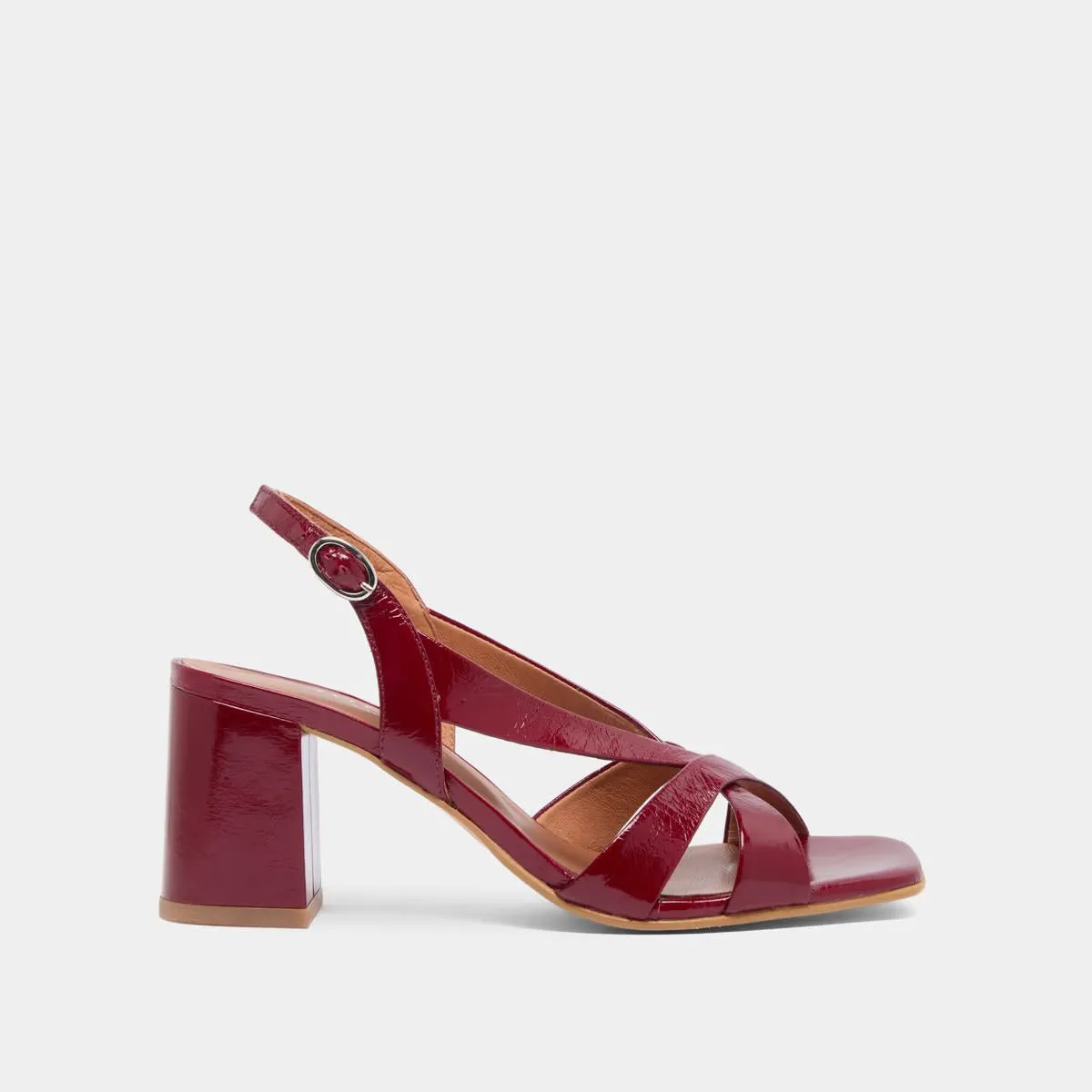 088- Vanity Cuir Brillant Rouge-Carmin
