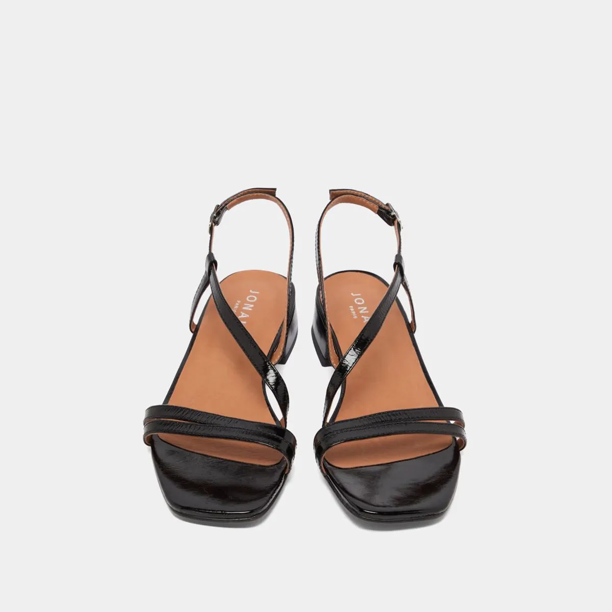 225- Anaya Cuir Brillant Noir