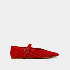 264- Deesse Bis Mesh/cuir Rouge-rouge-Vif