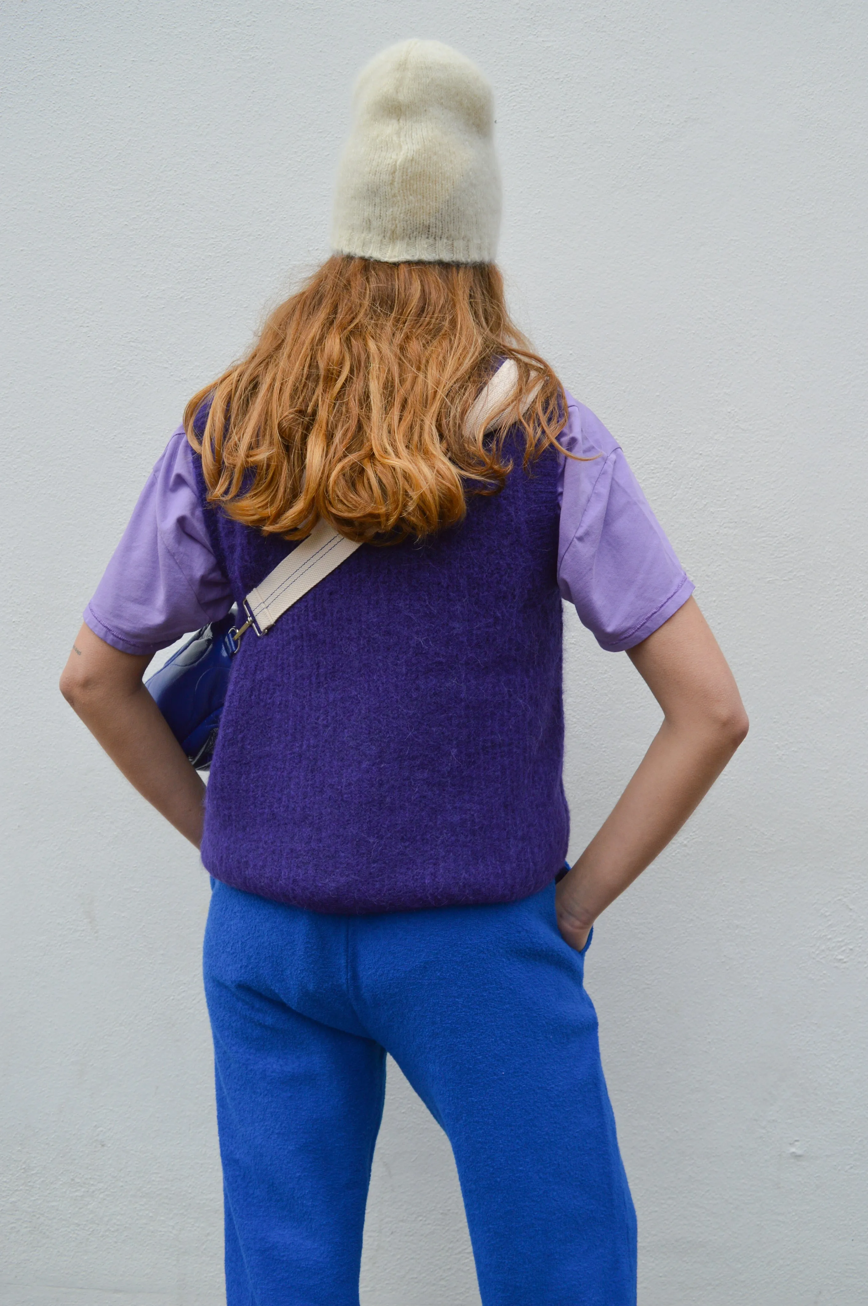 American Vintage East Purple Melange Gilet