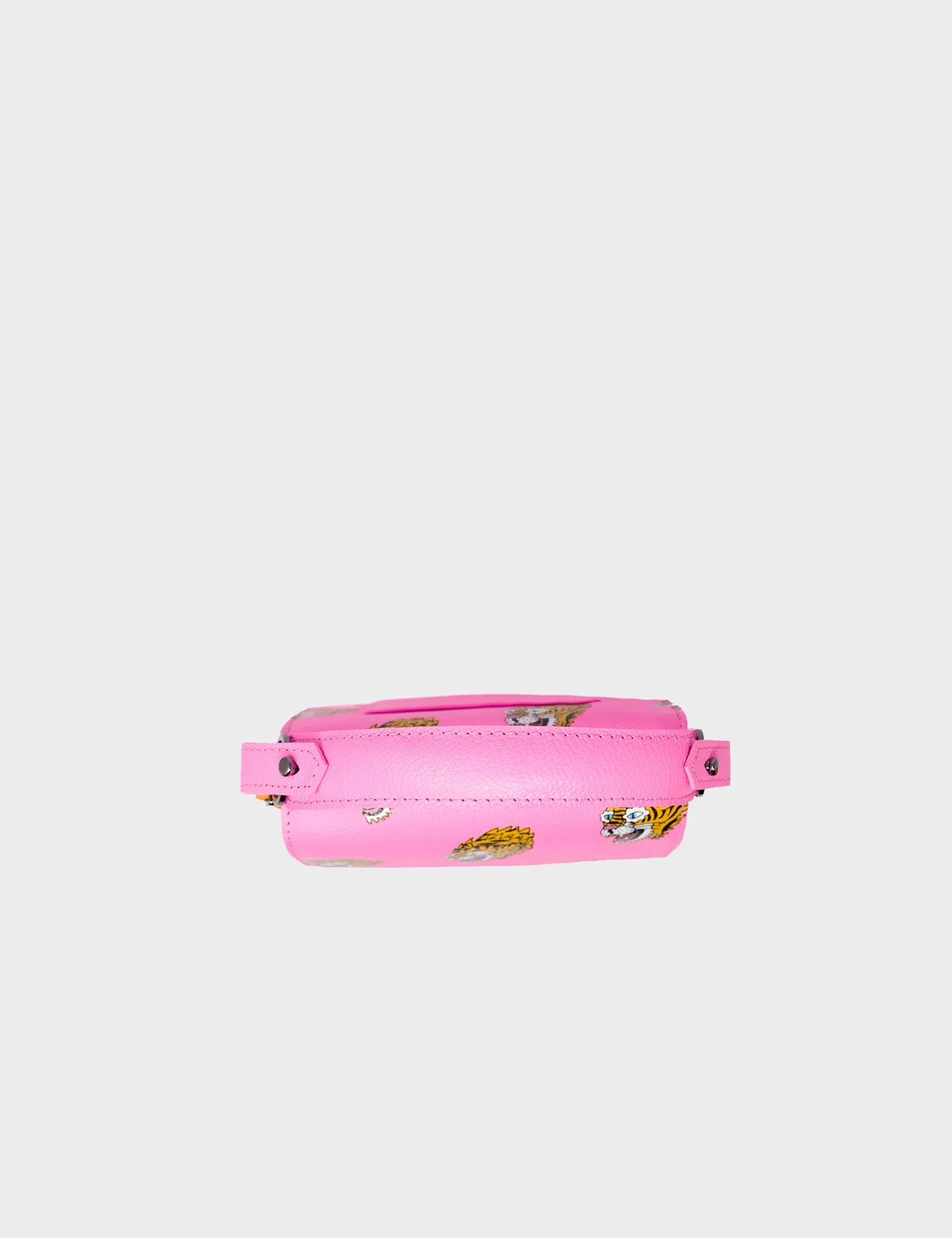 Anastasio Micro Crossbody Handbag Bubblegum Pink Leather - Blazing Tiger Design