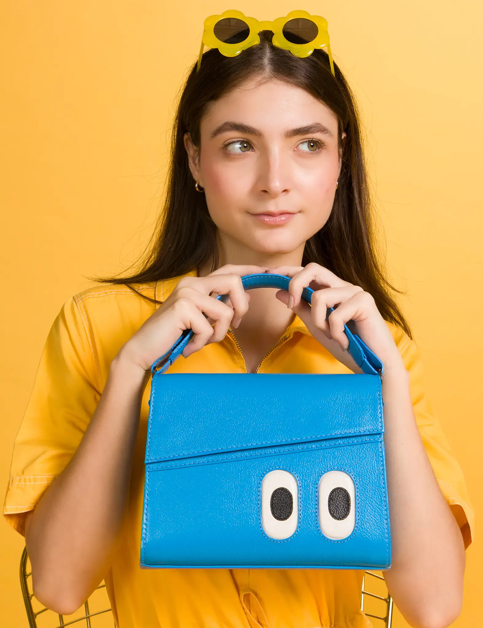 Anastasio Mini Crossbody Handbag Ibiza Blue Leather - Look Up 👀