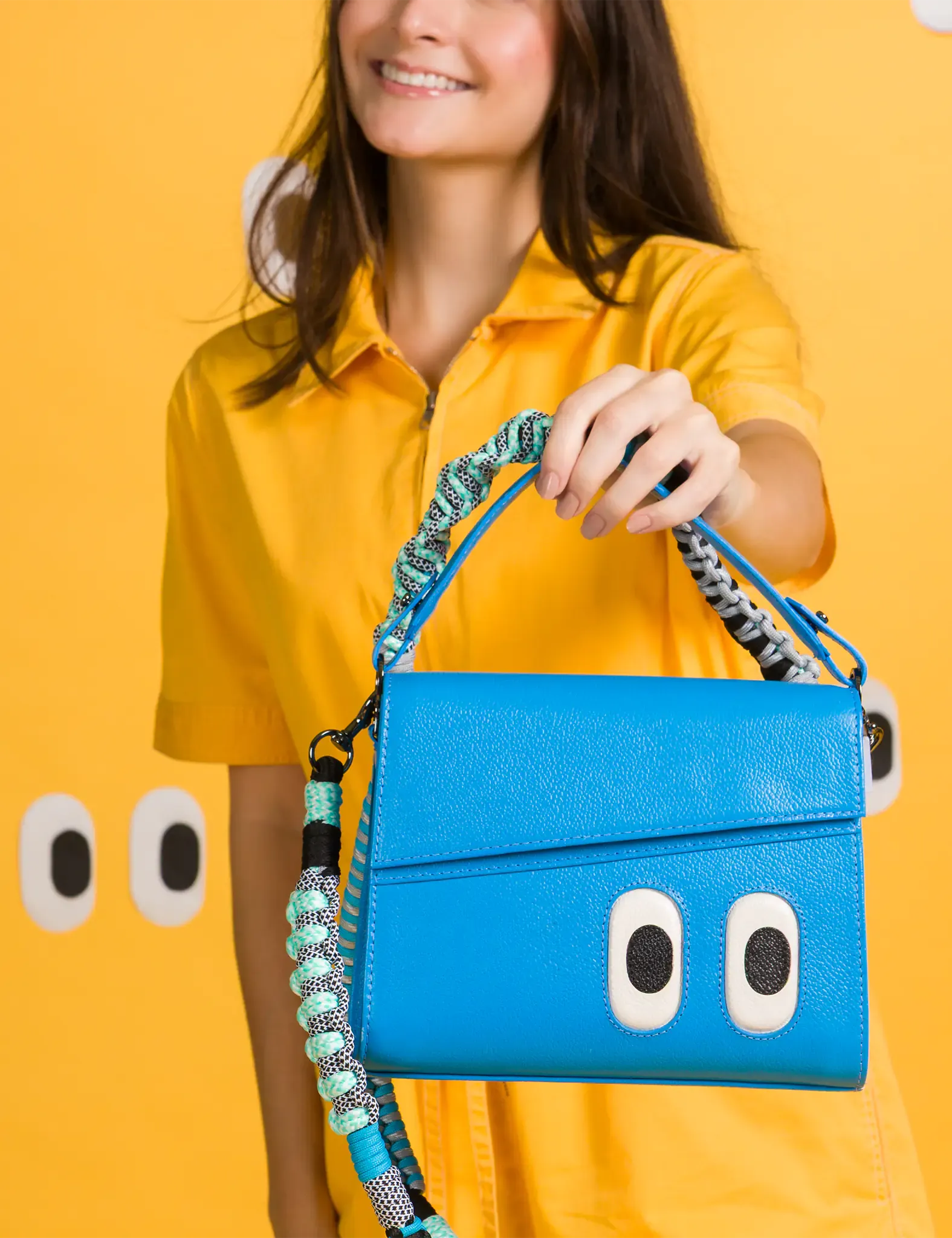 Anastasio Mini Crossbody Handbag Ibiza Blue Leather - Look Up 👀
