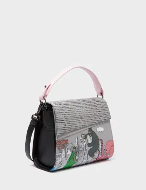 Anastasio Mini Crossbody Handbag Moonwalk Leather - Hairy Harold Print