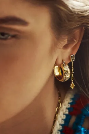 Anna   Nina Flower Garland Hoops