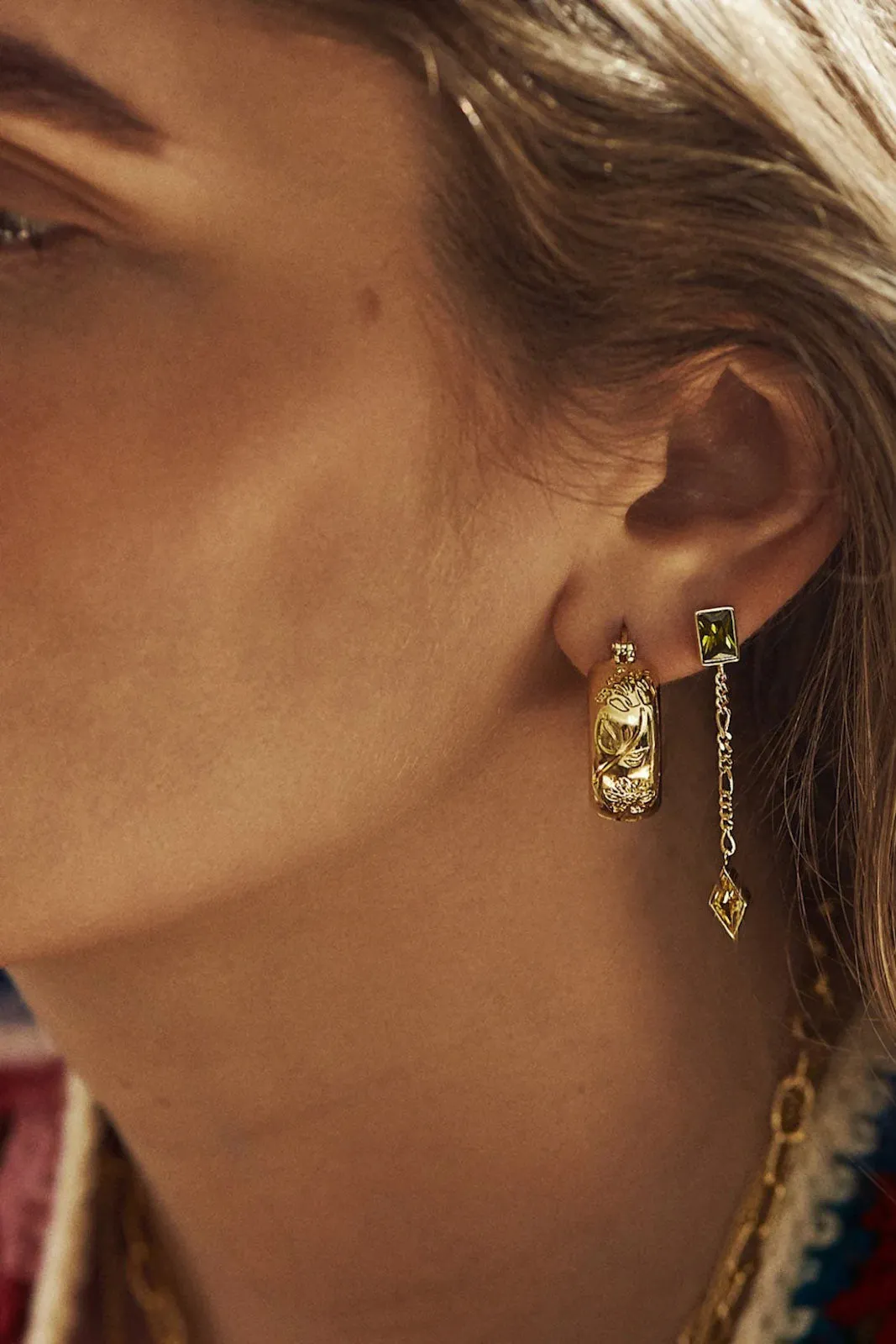 Anna   Nina Flower Garland Hoops