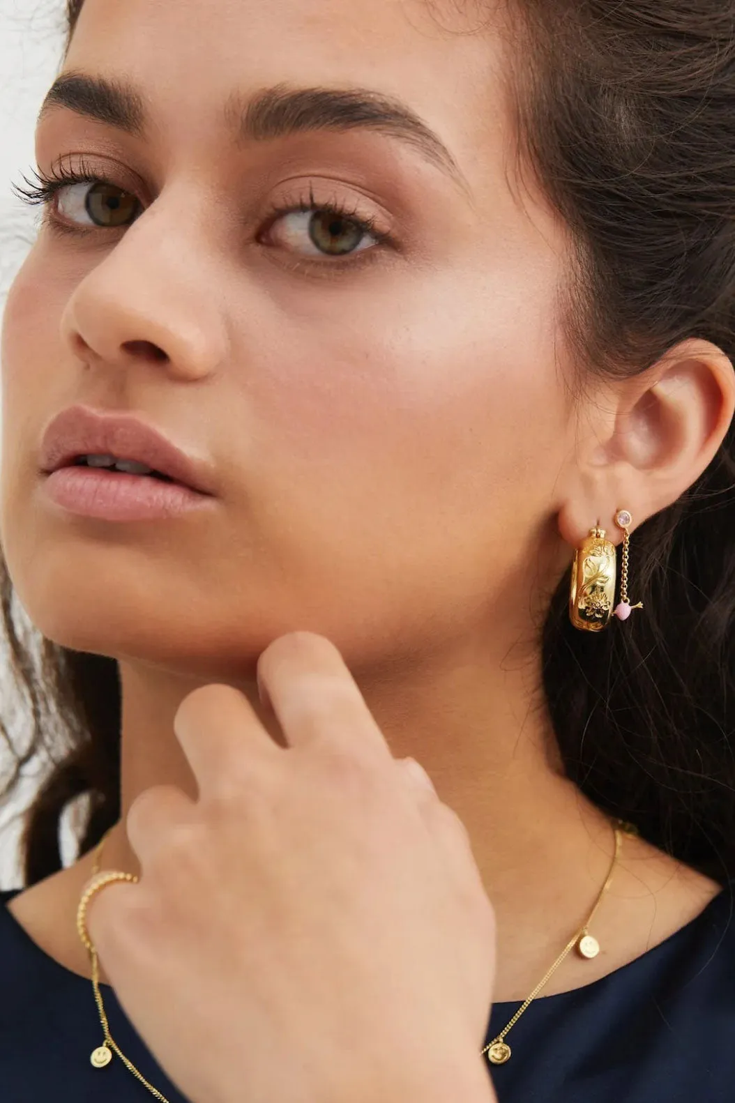 Anna   Nina Flower Garland Hoops