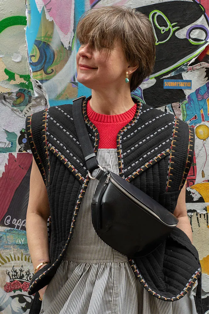 Ba&sh Clevie Black Embroidered Vest
