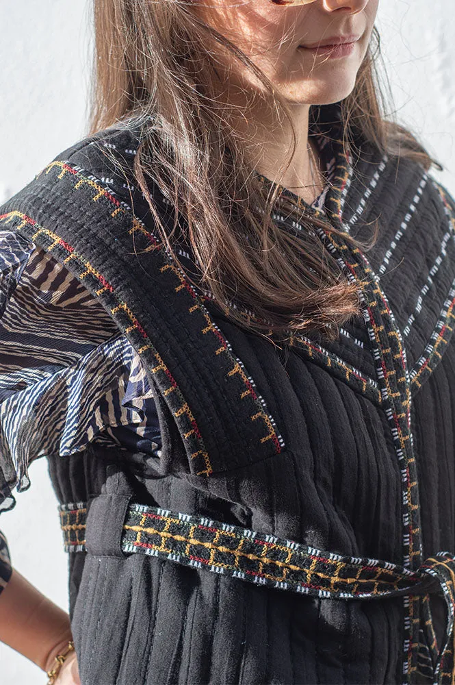 Ba&sh Clevie Black Embroidered Vest