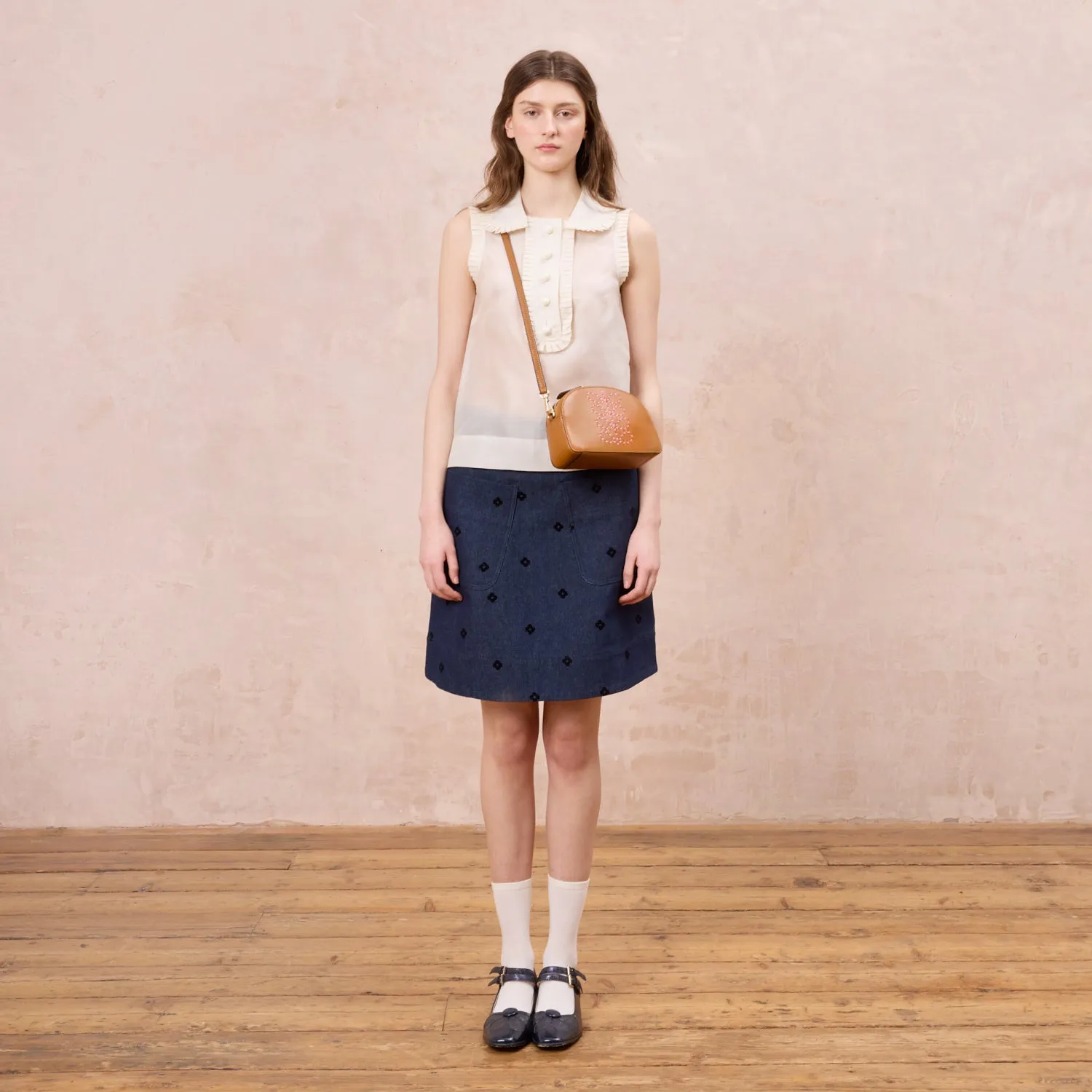 Babaluna Crossbody - Whipstitch Stem Tan