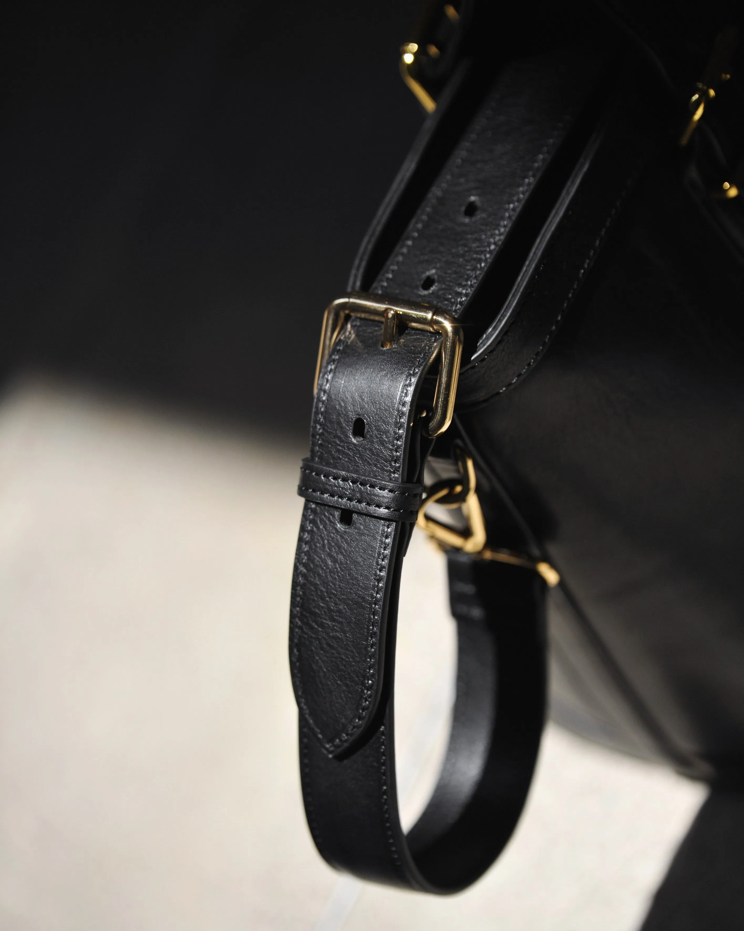 Belt-Buckled Leather Strap