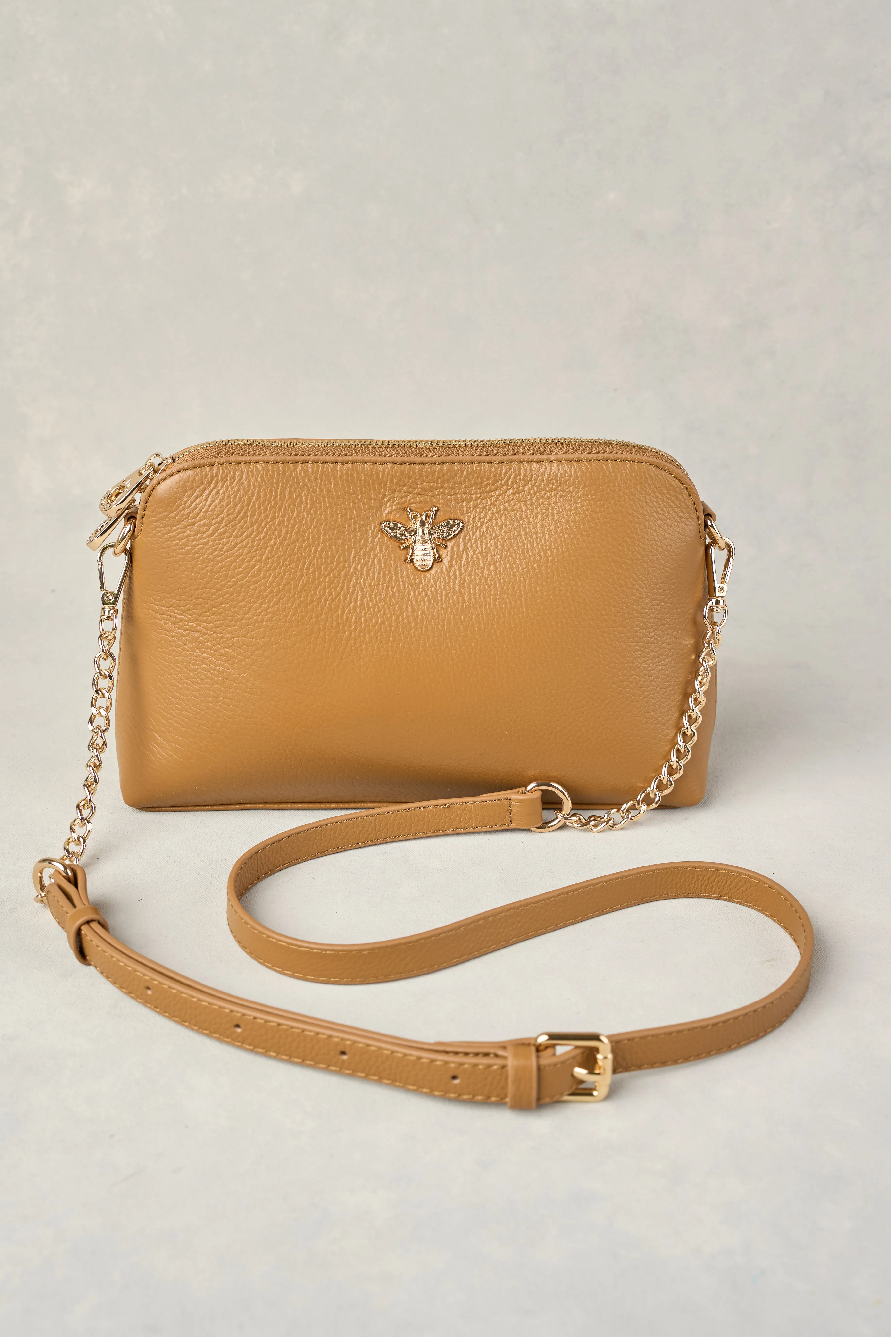 Beverly Bee Crossbody Bag - Tan