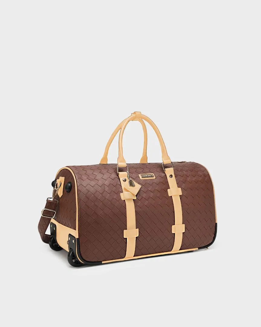 Bodega Rolling Duffle Bag in Beige