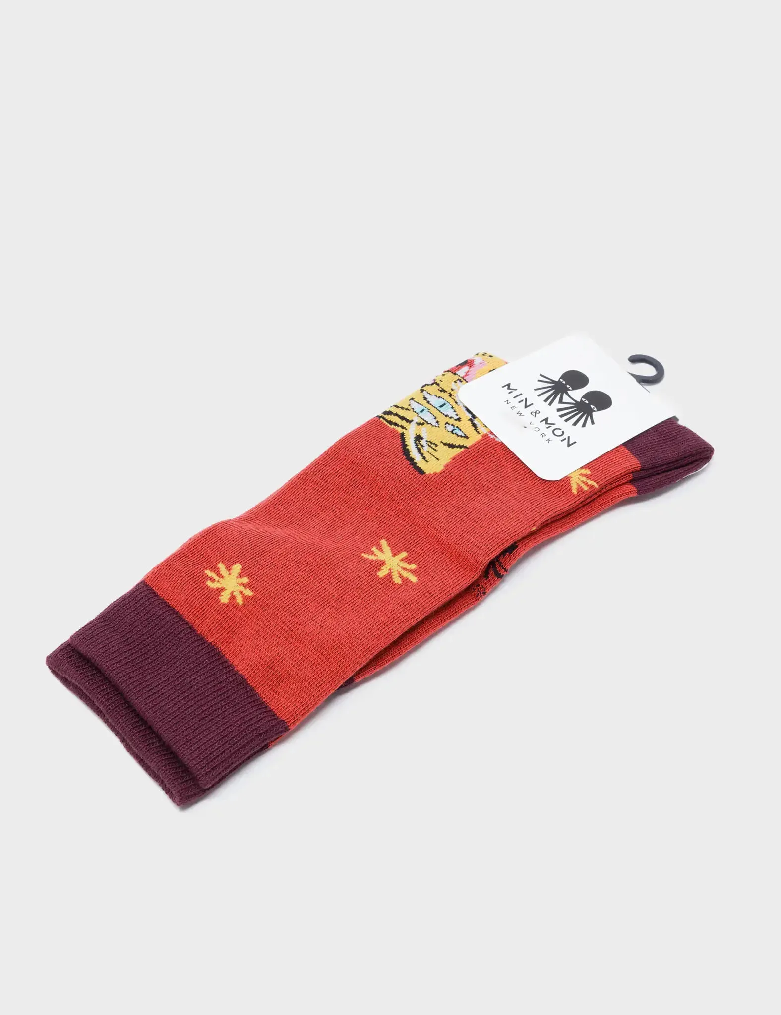 Brown Socks - Happy Tiger Motive