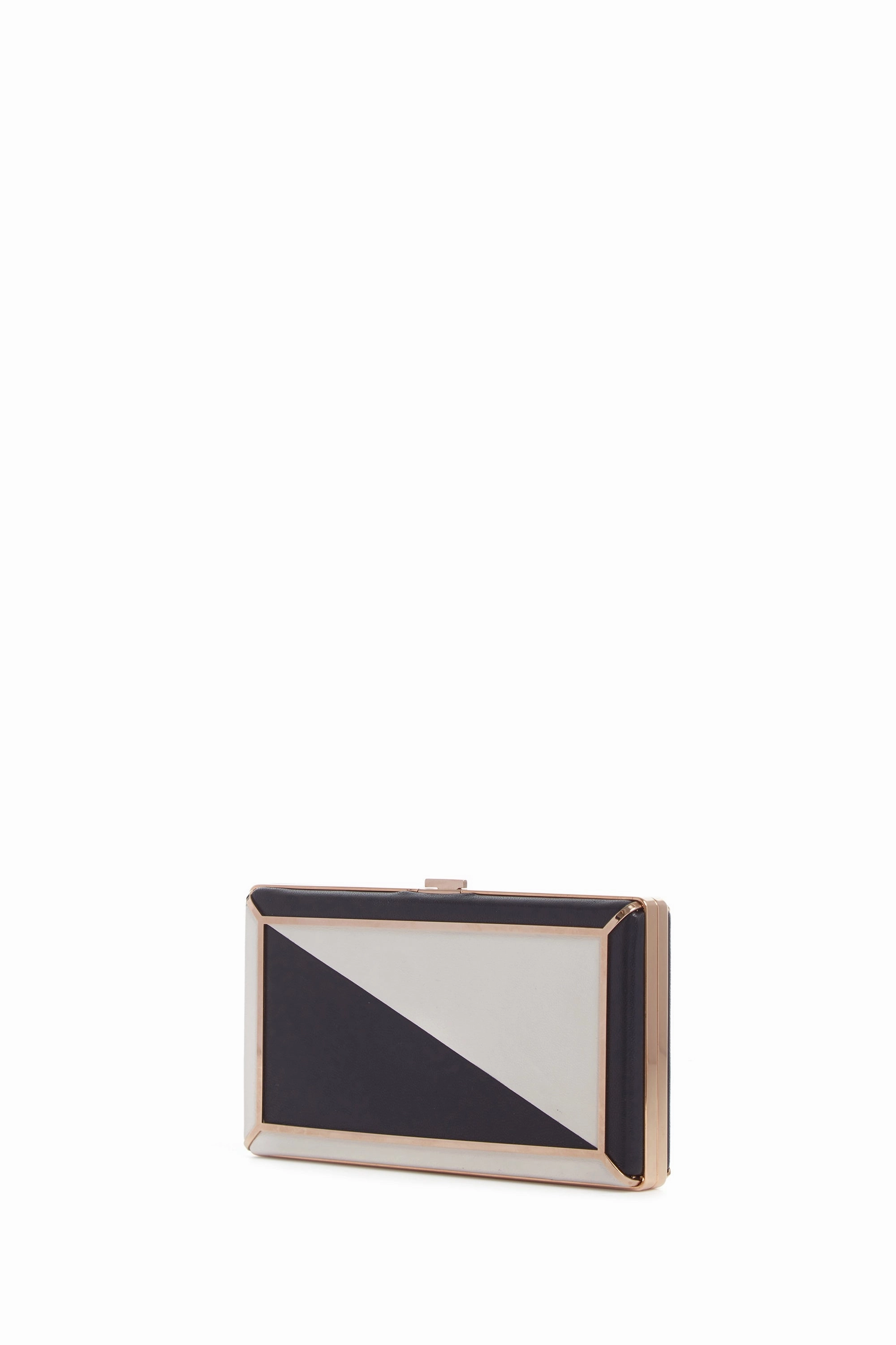 Callas Clutch in Navy & Ivory Nappa Leather