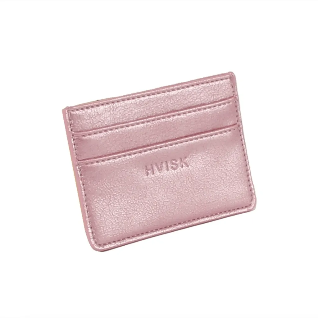 CARDHOLDER SHINY STRUCTURE - Rouge Pink