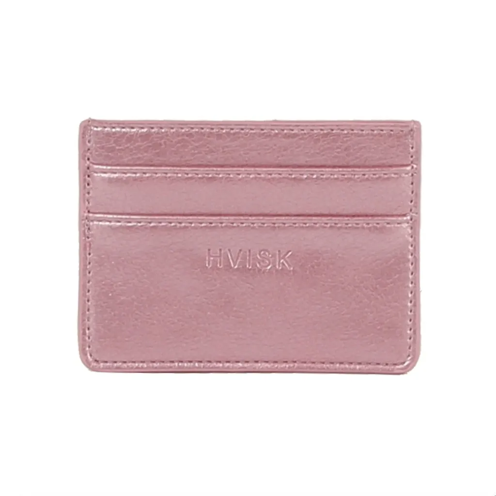 CARDHOLDER SHINY STRUCTURE - Rouge Pink