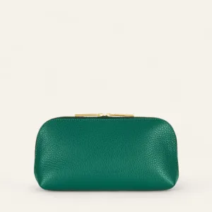 Carnation Cosmetic Bag | Avocado with Gold hardware (Small)