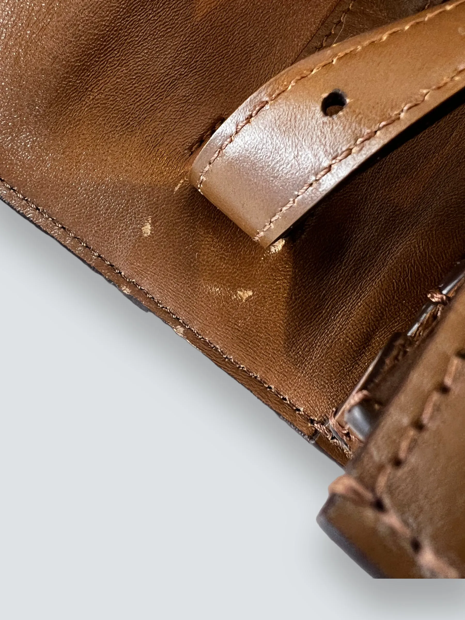 Celine Brown Leather Classic Box Bag