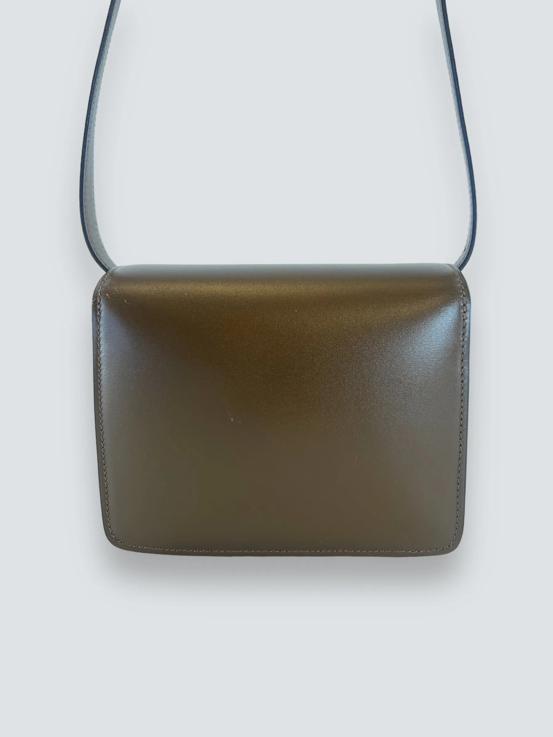 Celine Brown Leather Classic Box Bag