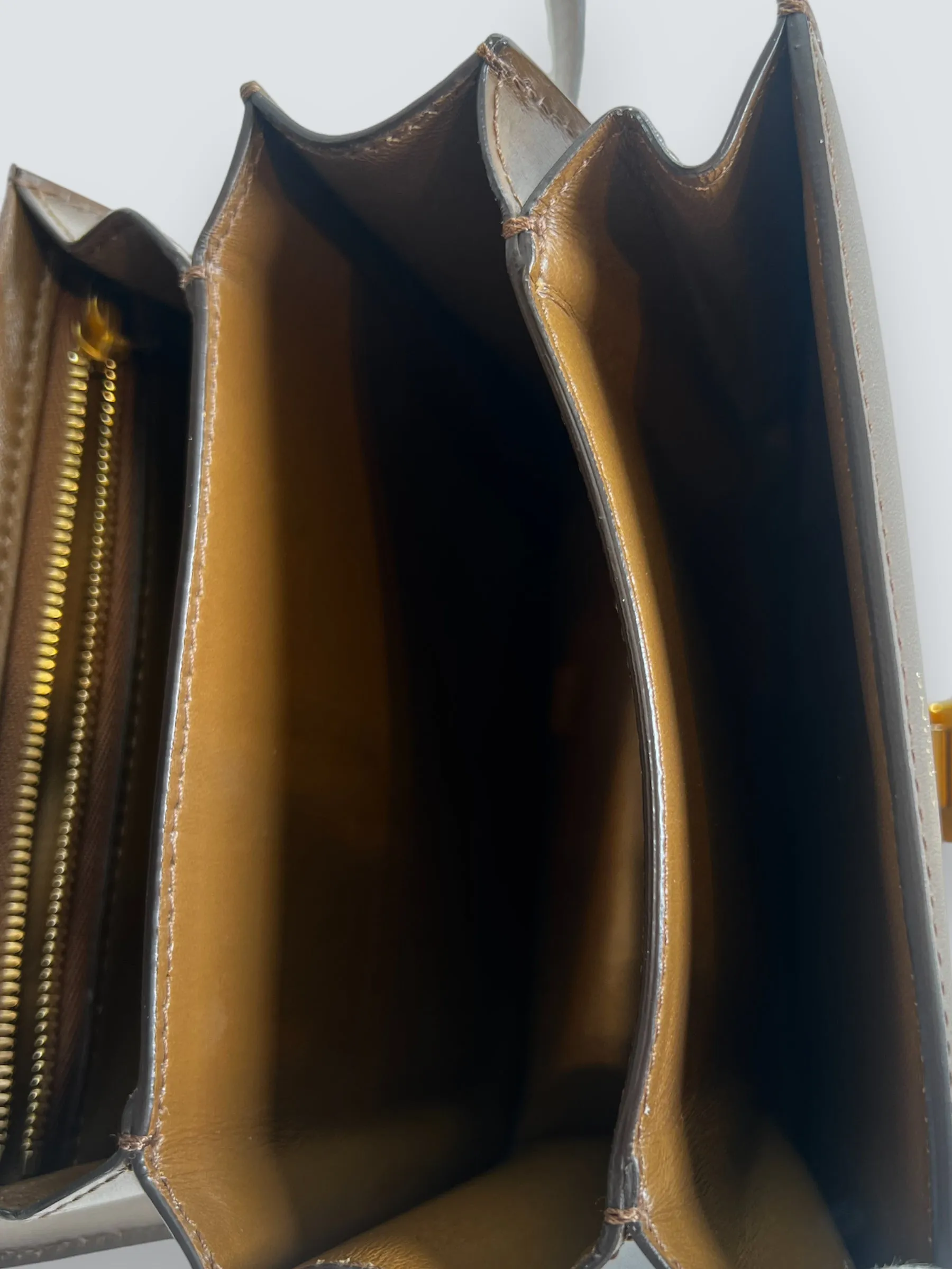 Celine Brown Leather Classic Box Bag