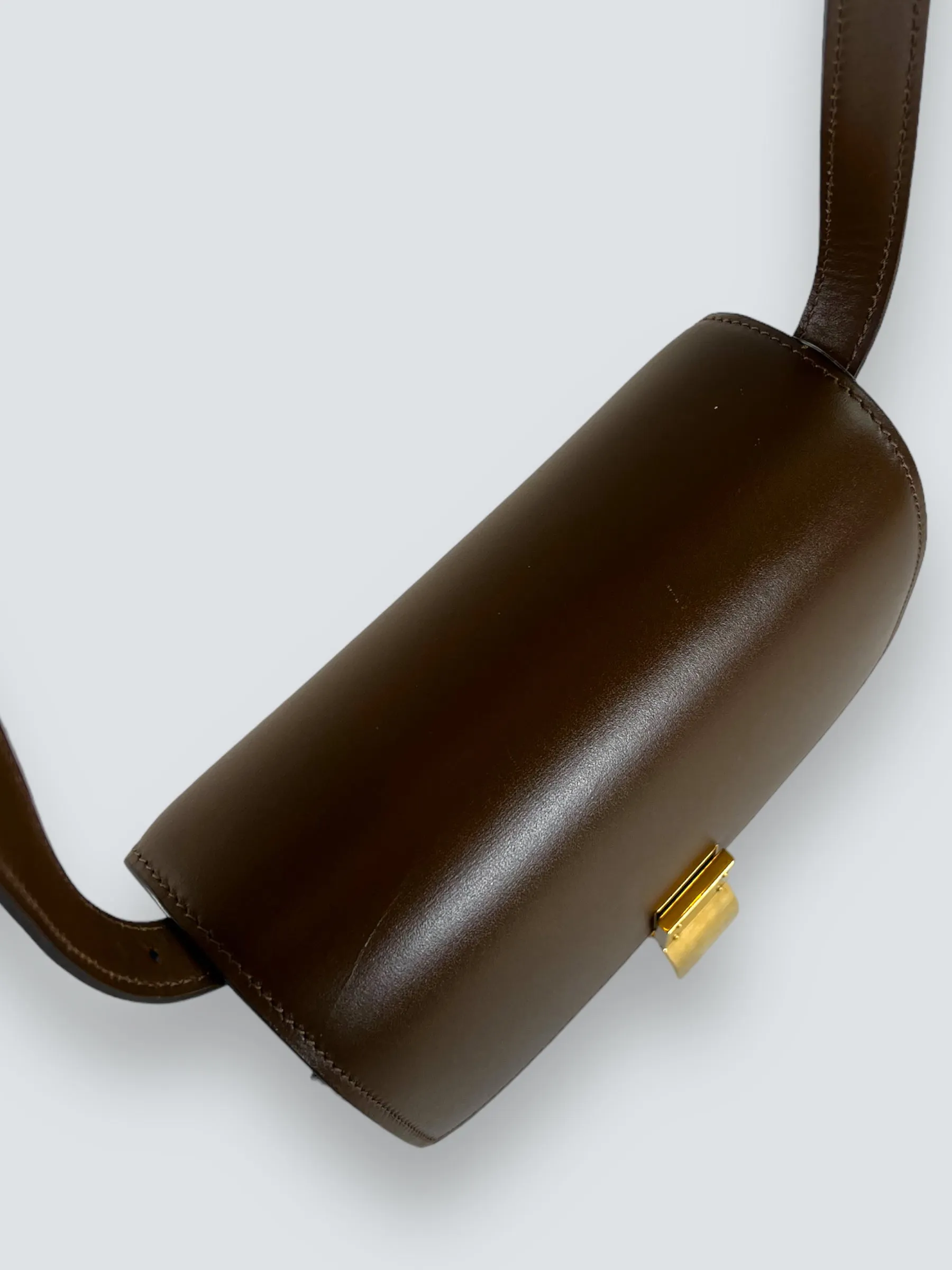 Celine Brown Leather Classic Box Bag