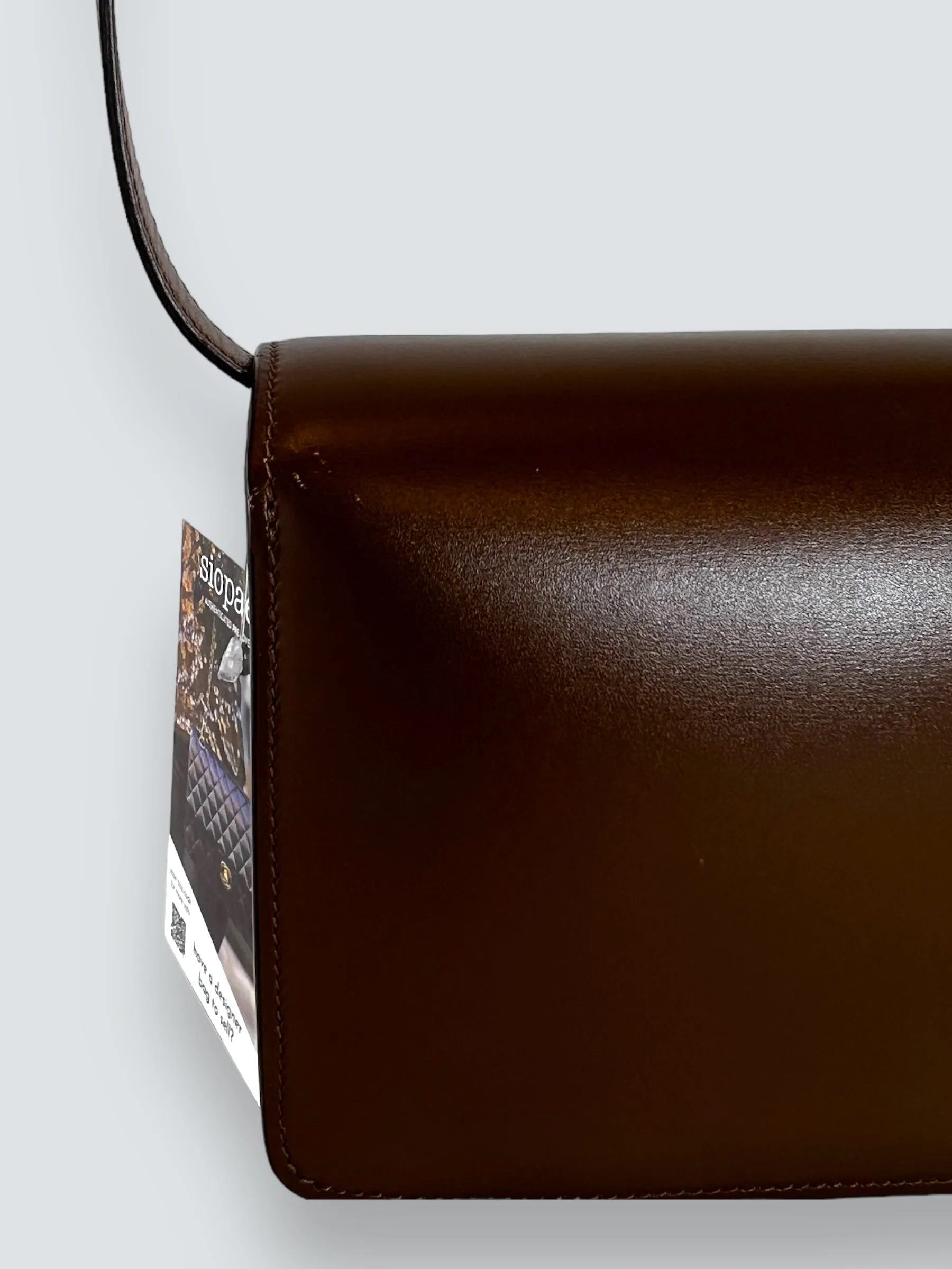 Celine Brown Leather Classic Box Bag