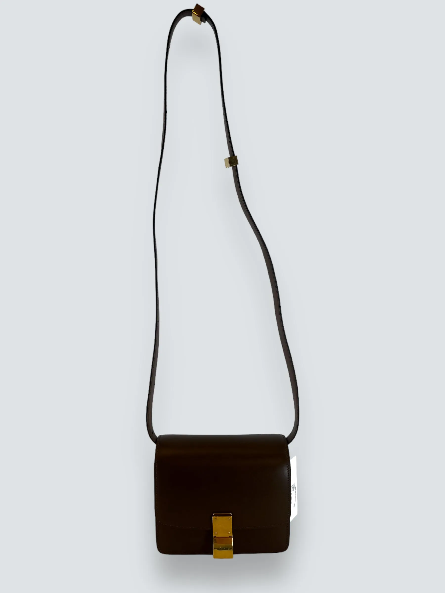Celine Brown Leather Classic Box Bag