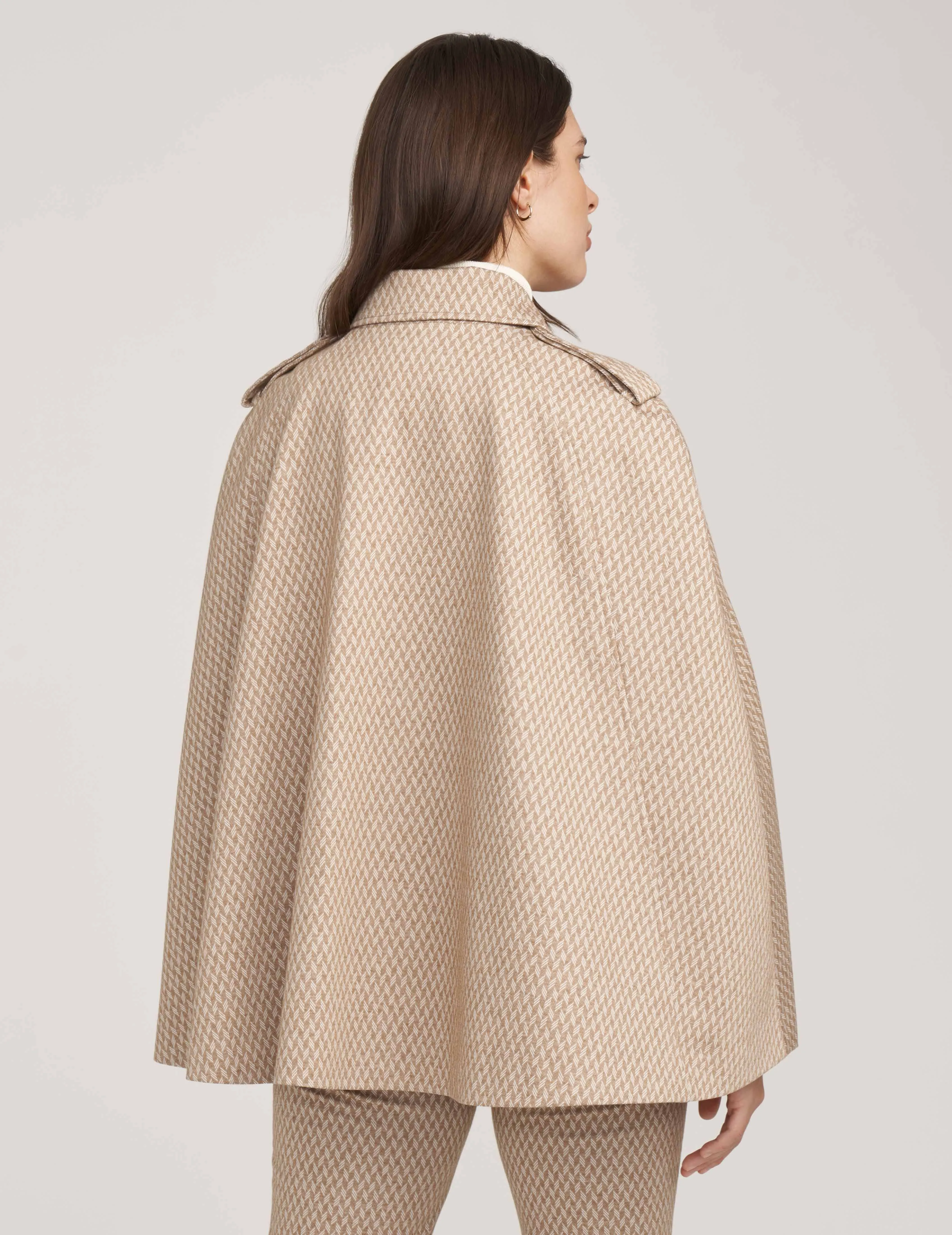 Chevron Knit Cape Jacket- Sale