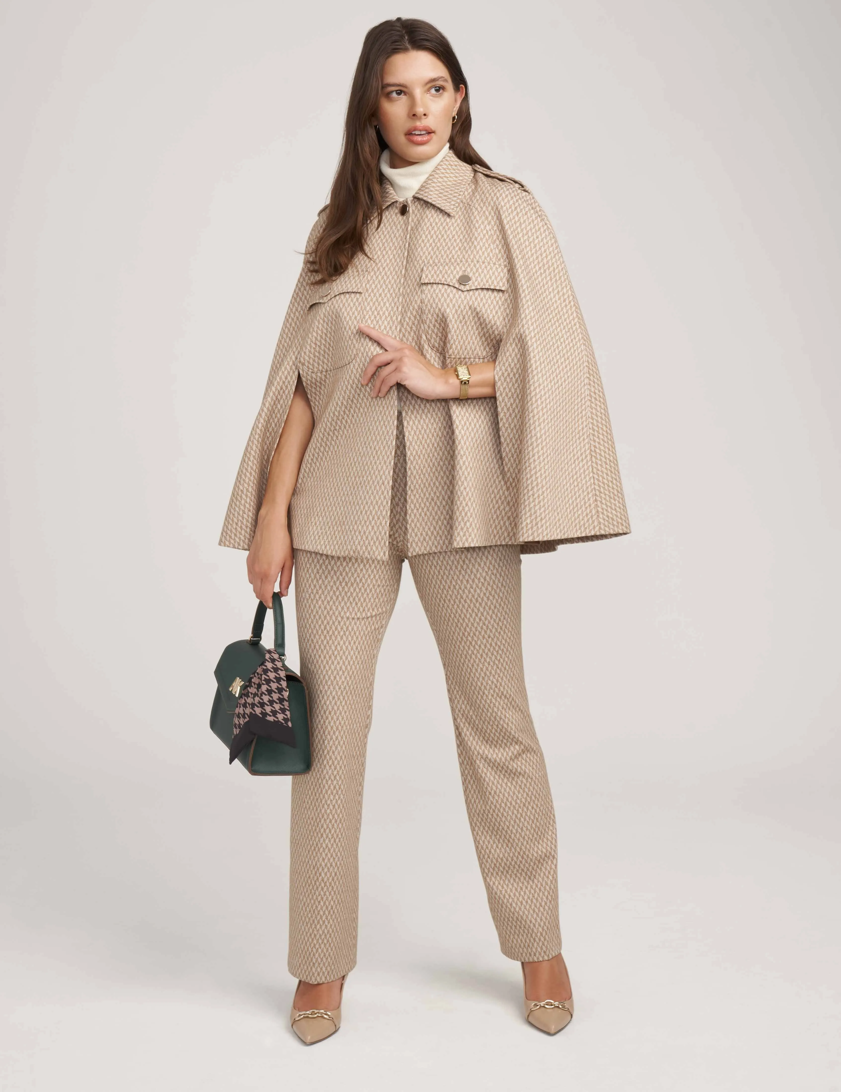 Chevron Knit Cape Jacket- Sale