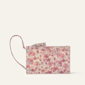 Clover Pouch | Cherry Blossom with Silver hardware