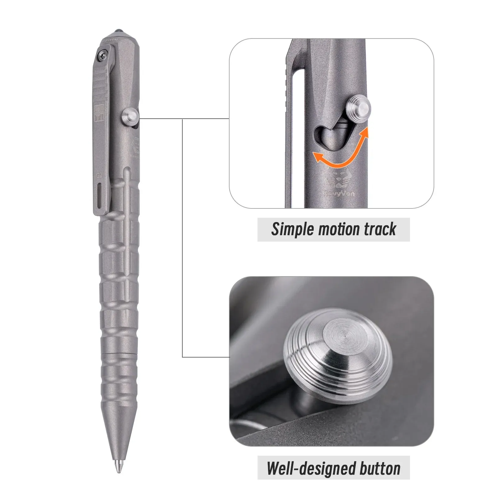 Commander C10 (G2) Titanium Bolt-action Tactical Pen | Gen 2