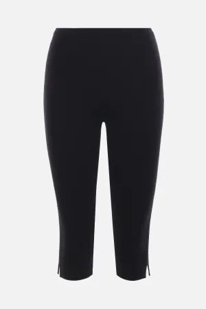 compact knit capri trousers