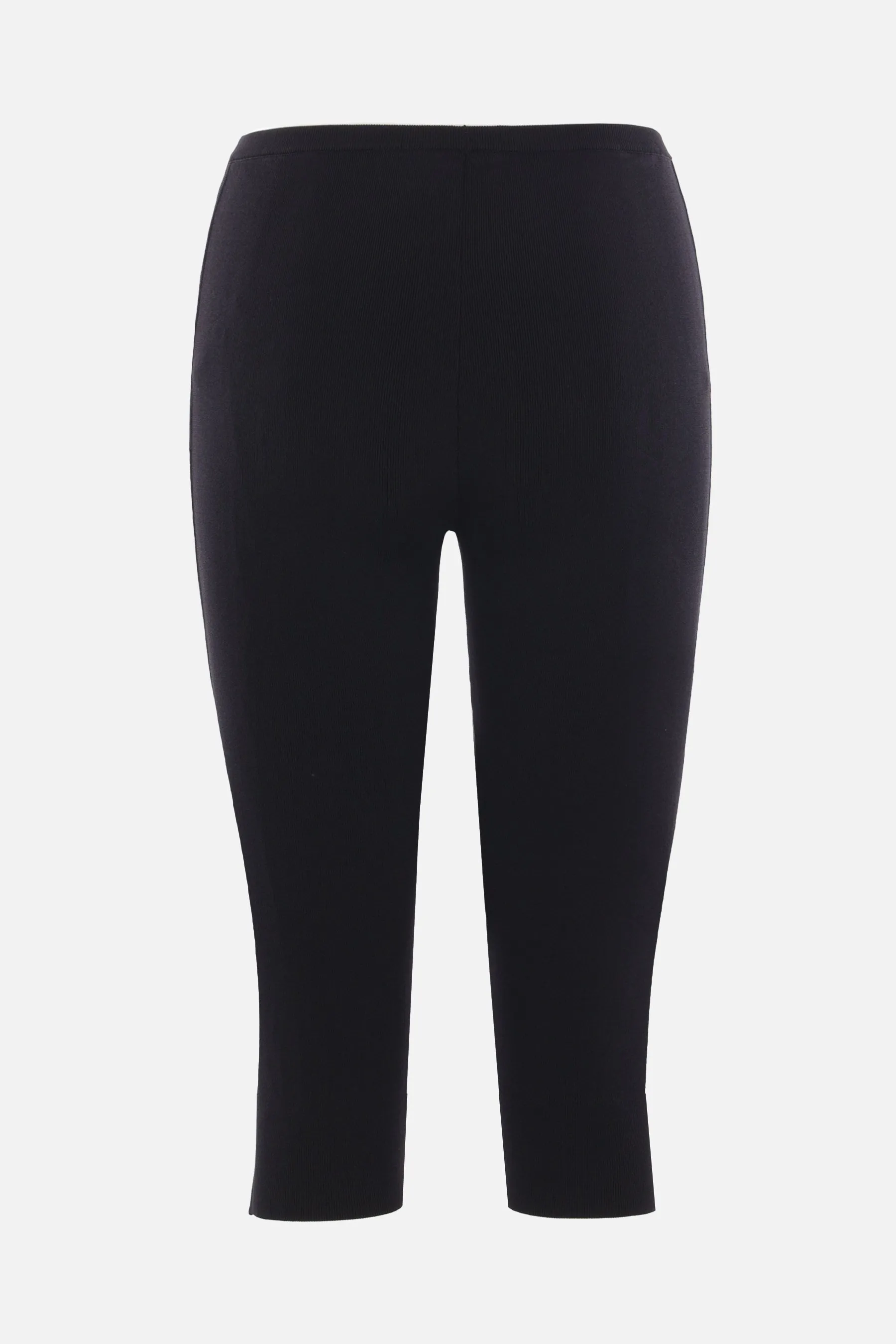 compact knit capri trousers