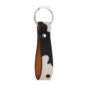 Cow Print Calf Hair Keychain