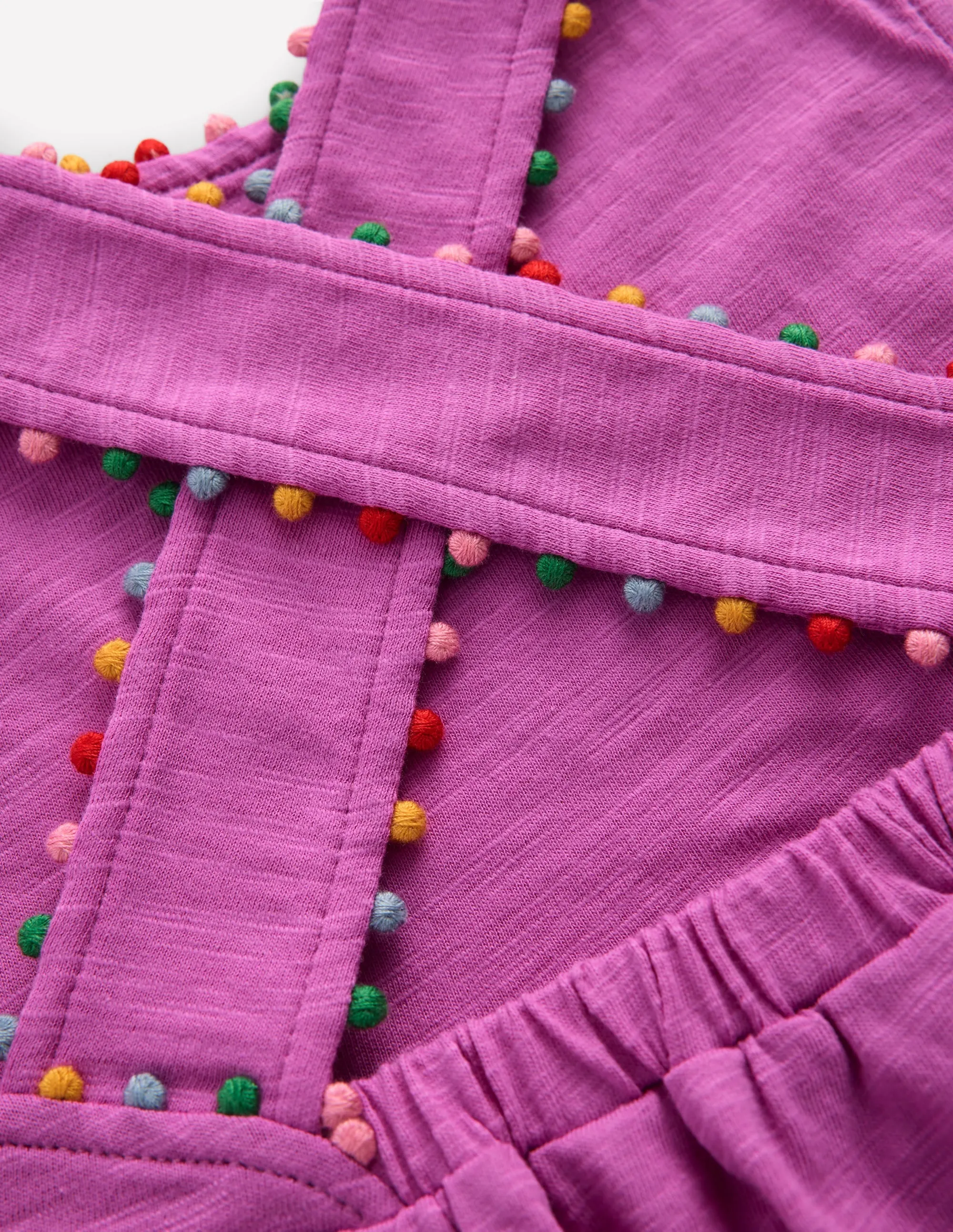 Cross-back Pom Vest-Foxglove Purple