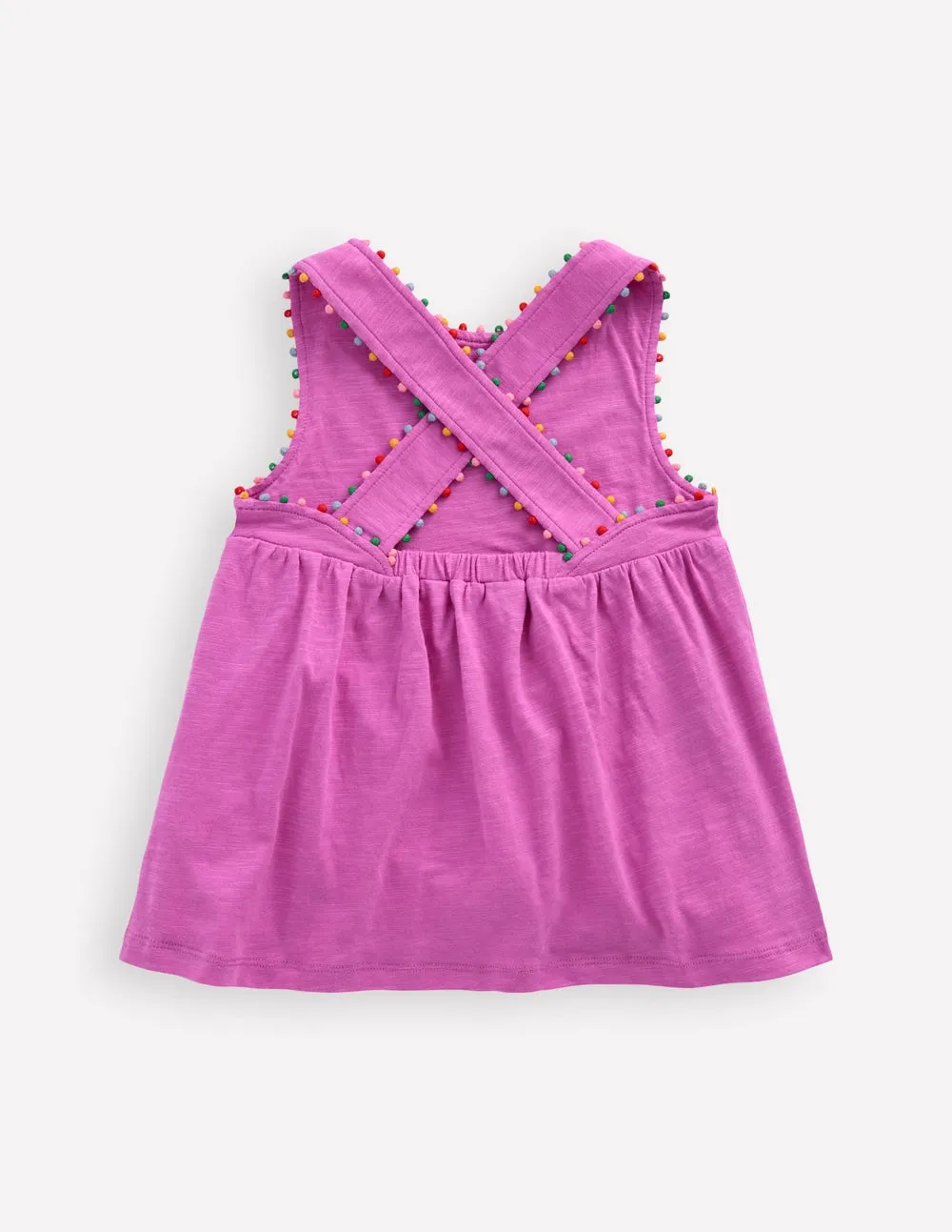 Cross-back Pom Vest-Foxglove Purple