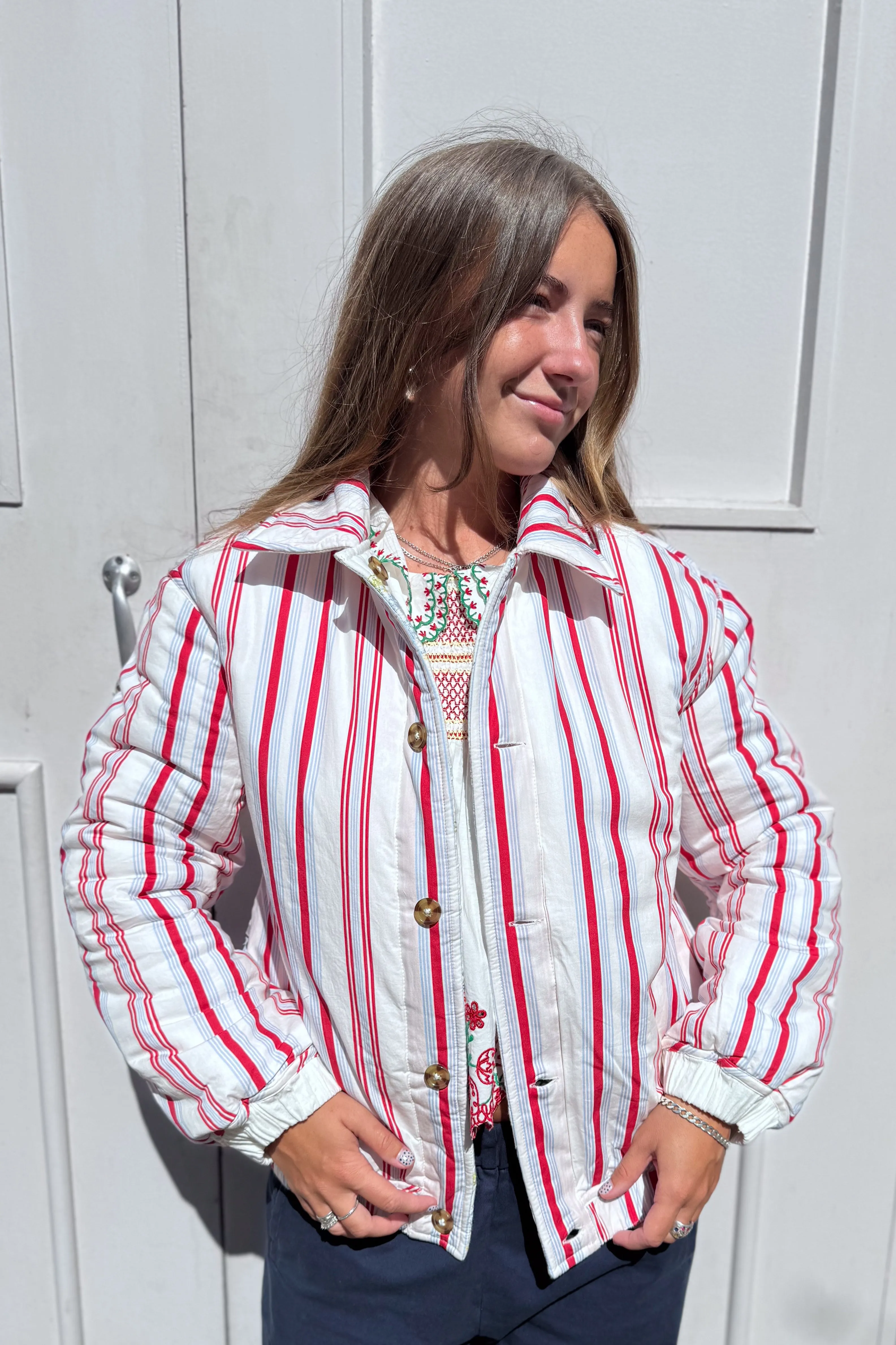 Damson Madder Claudia Hotel Embroideried Bomber