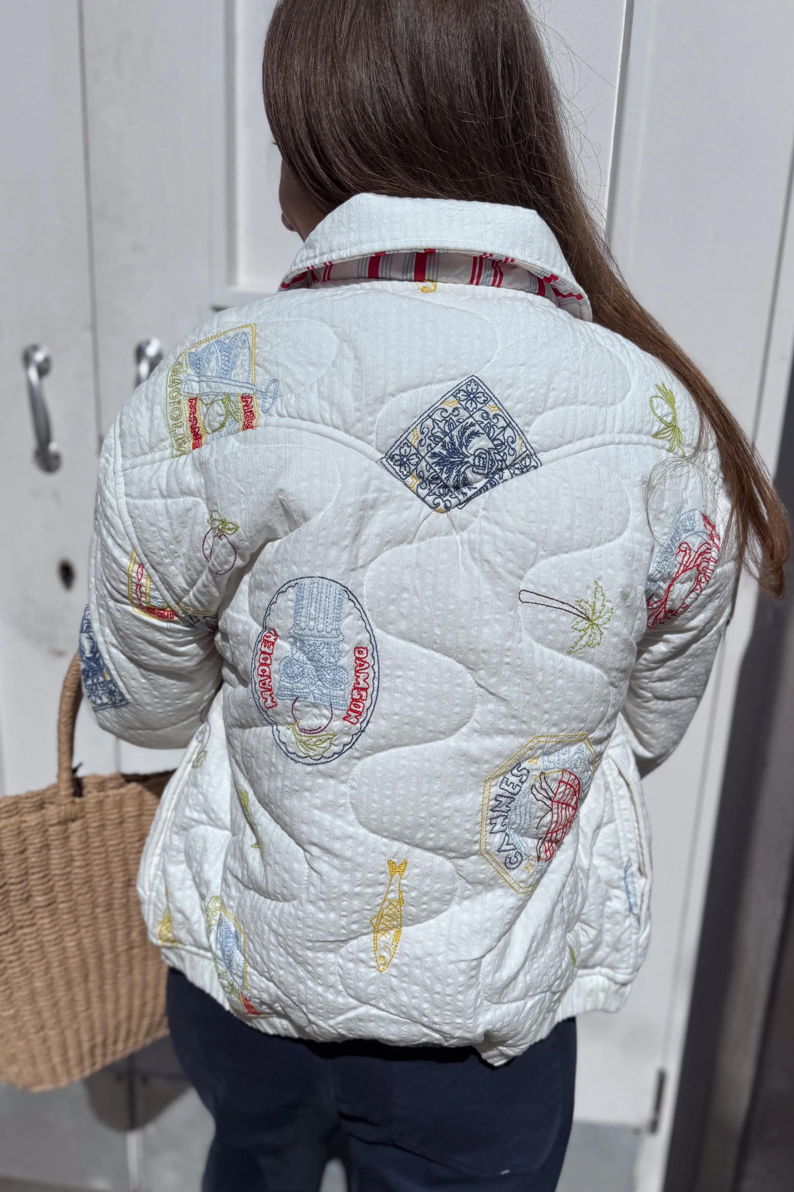 Damson Madder Claudia Hotel Embroideried Bomber