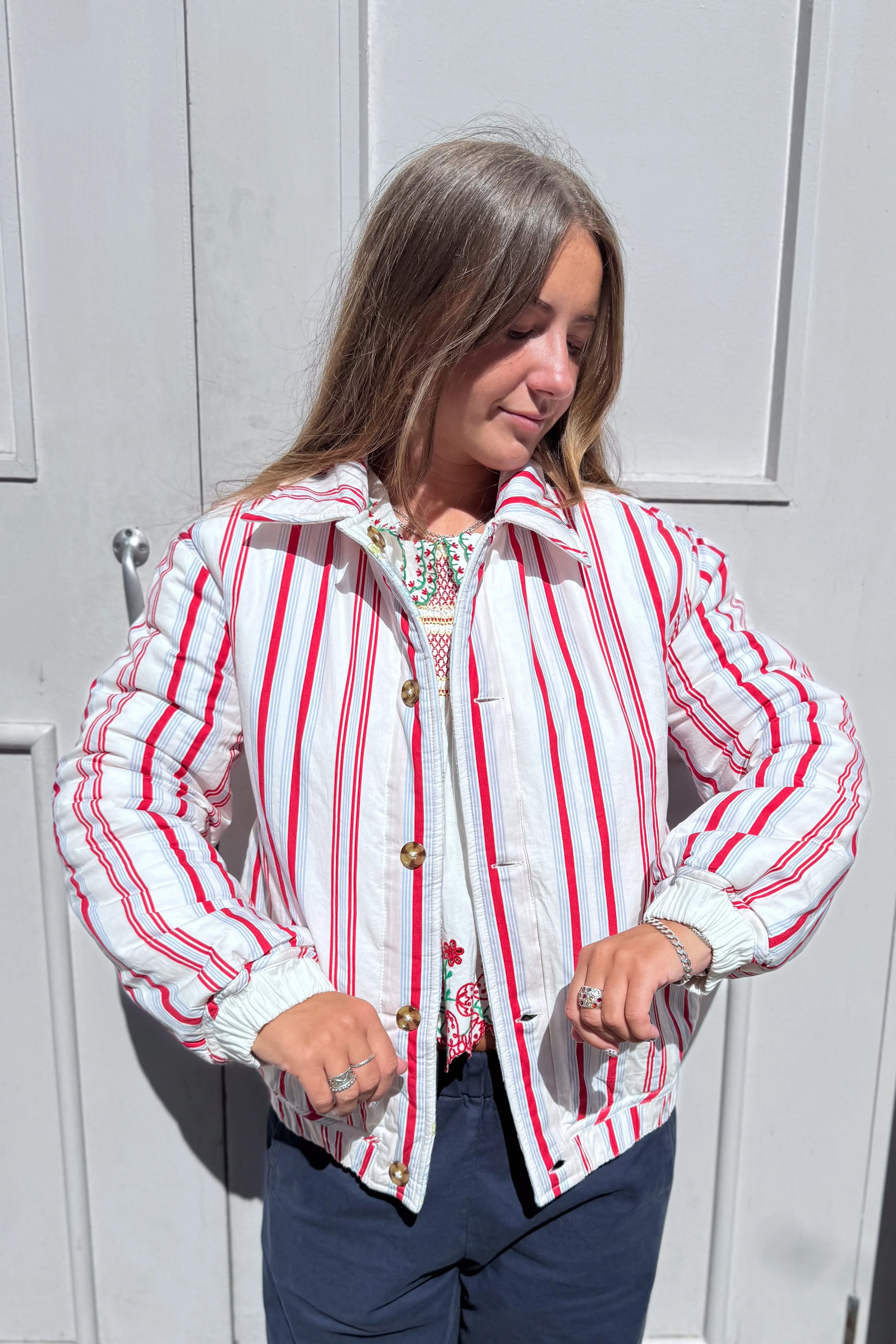 Damson Madder Claudia Hotel Embroideried Bomber