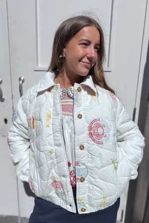 Damson Madder Claudia Hotel Embroideried Bomber