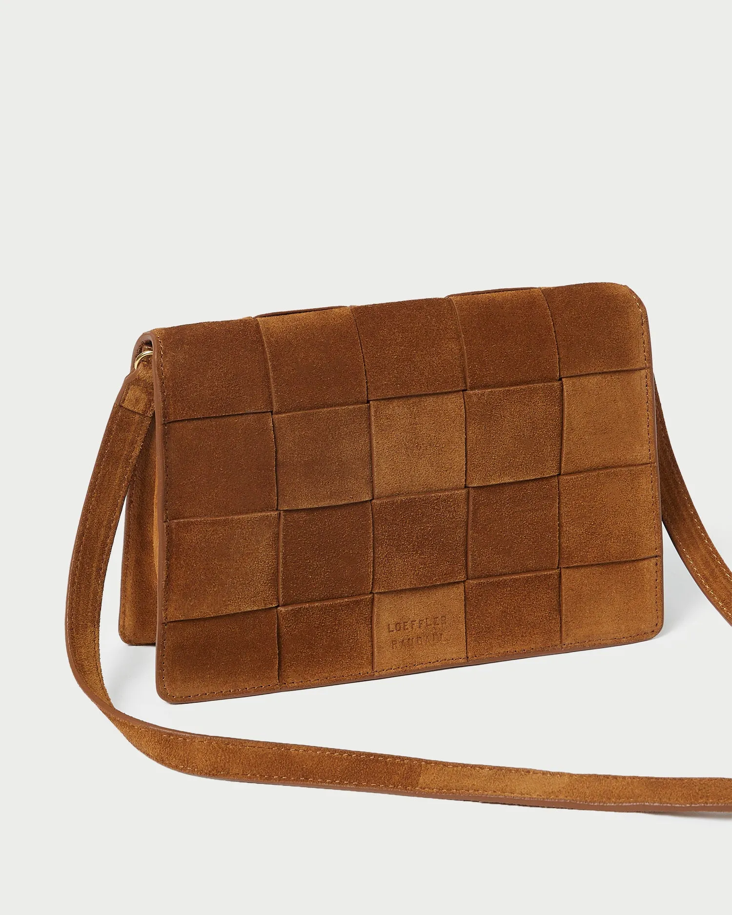 Delphine Cacao Suede Shoulder Bag