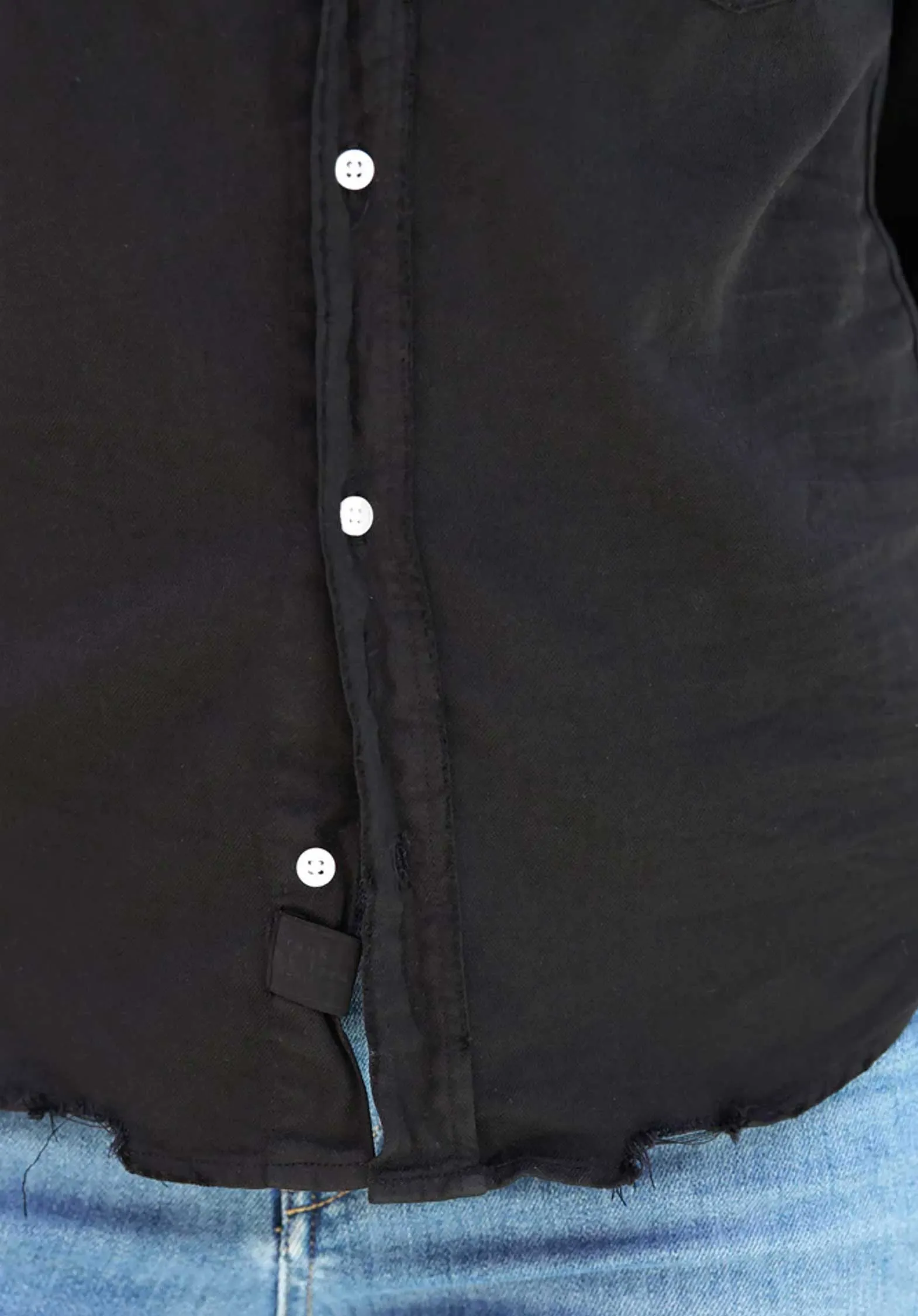 Denim Shirt B Barry Famous De Black