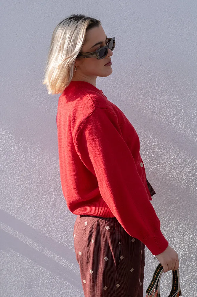 Des Petits Hauts Abali Tomato Cardigan