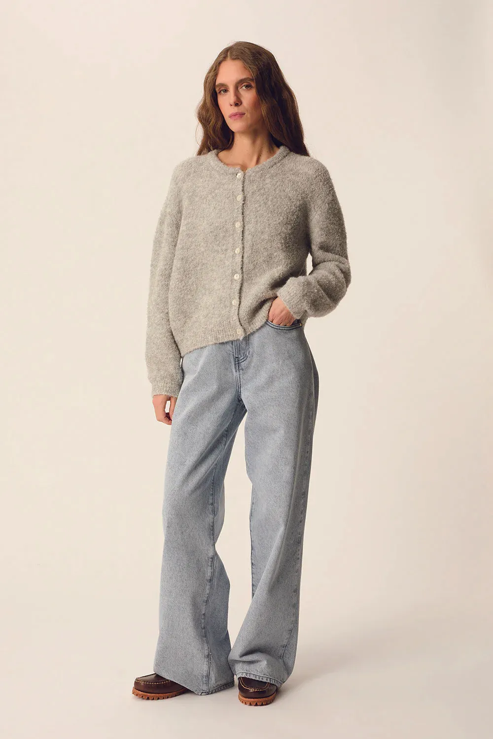 Des Petits Hauts Cristie Grey Cardigan