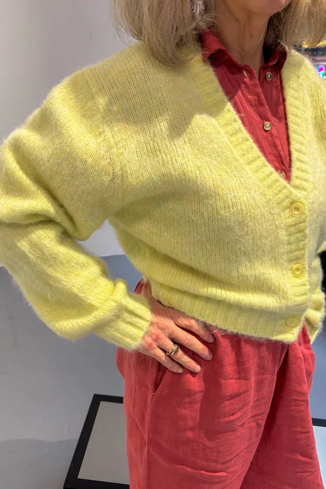 Dr Denim Betty Brushed Yellow Cardigan