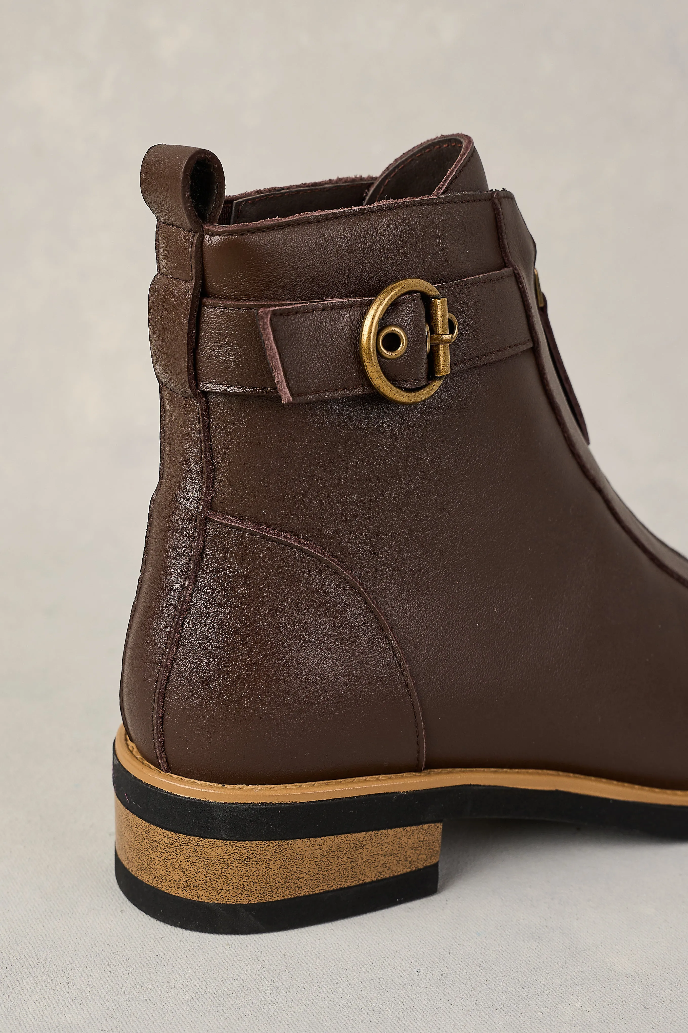 Ella Zip Front Boot - Chocolate